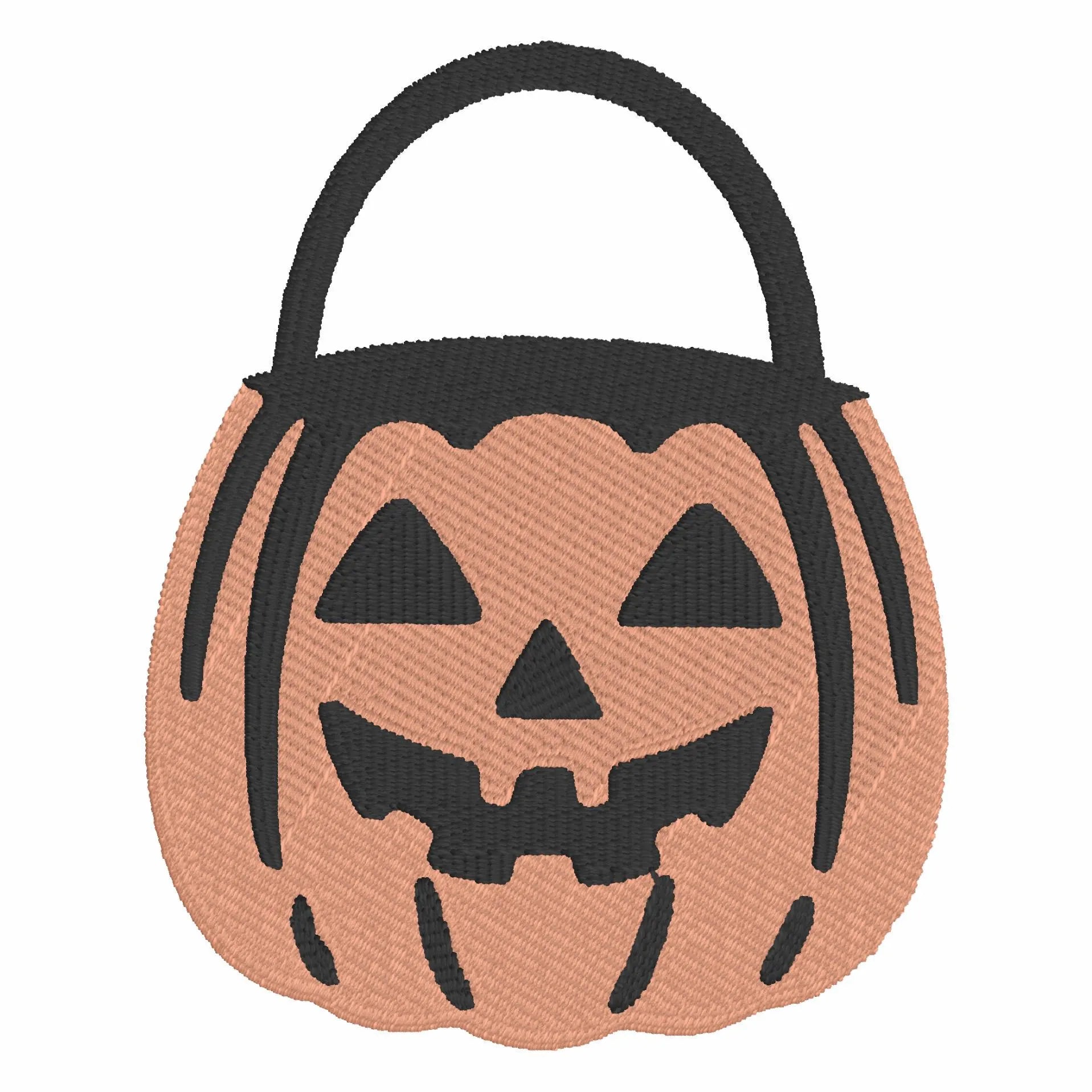 Jack-o'-Lantern Embroidery Design: Halloween Treat Bag, Coquette Bow