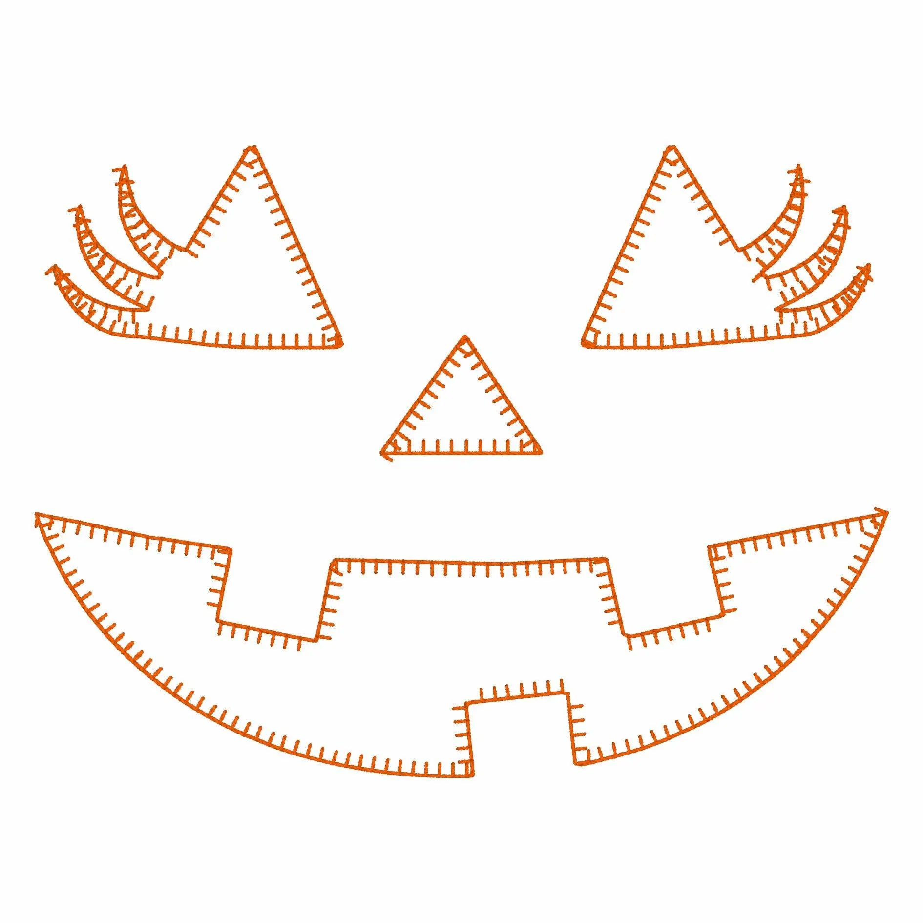 Jack-o'-Lantern Girl Applique Designs: Halloween Embroidery Files (10 Stitch Formats, SVG Included)