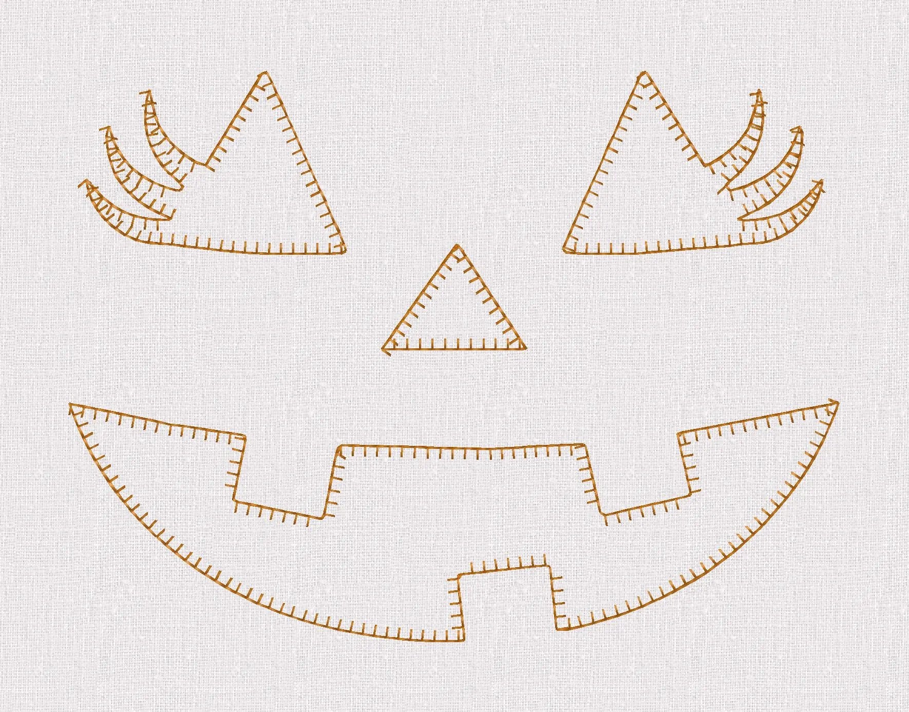 Jack-o'-Lantern Girl Applique Designs: Halloween Embroidery Files (10 Stitch Formats, SVG Included)