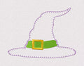 Witch's Hat Applique Halloween Monogram or Name Topper Embroidery File Instant Download