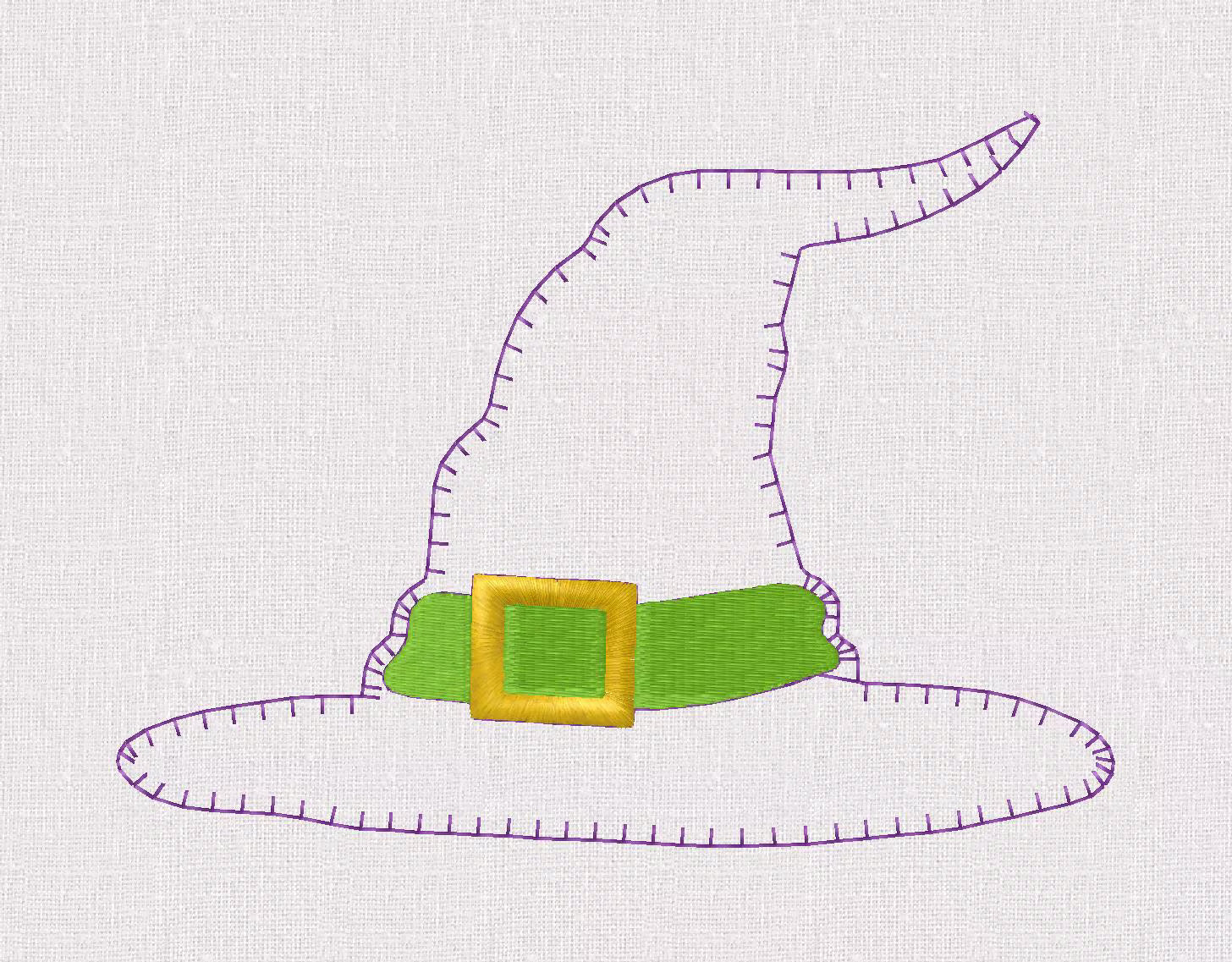 Witch's Hat Applique Halloween Monogram or Name Topper Embroidery File Instant Download