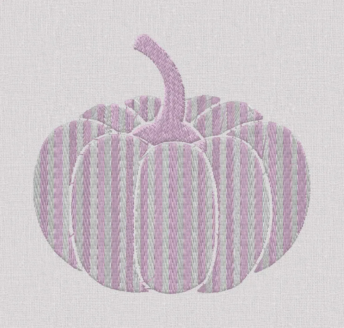 Striped Pumpkin Embroidery File: Grandmillennial Fall Stitch Design (10 Formats)