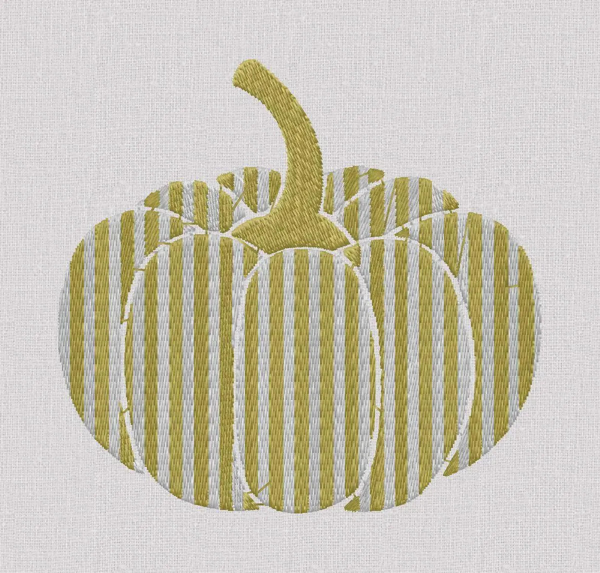 Striped Pumpkin Embroidery File: Grandmillennial Fall Stitch Design (10 Formats)