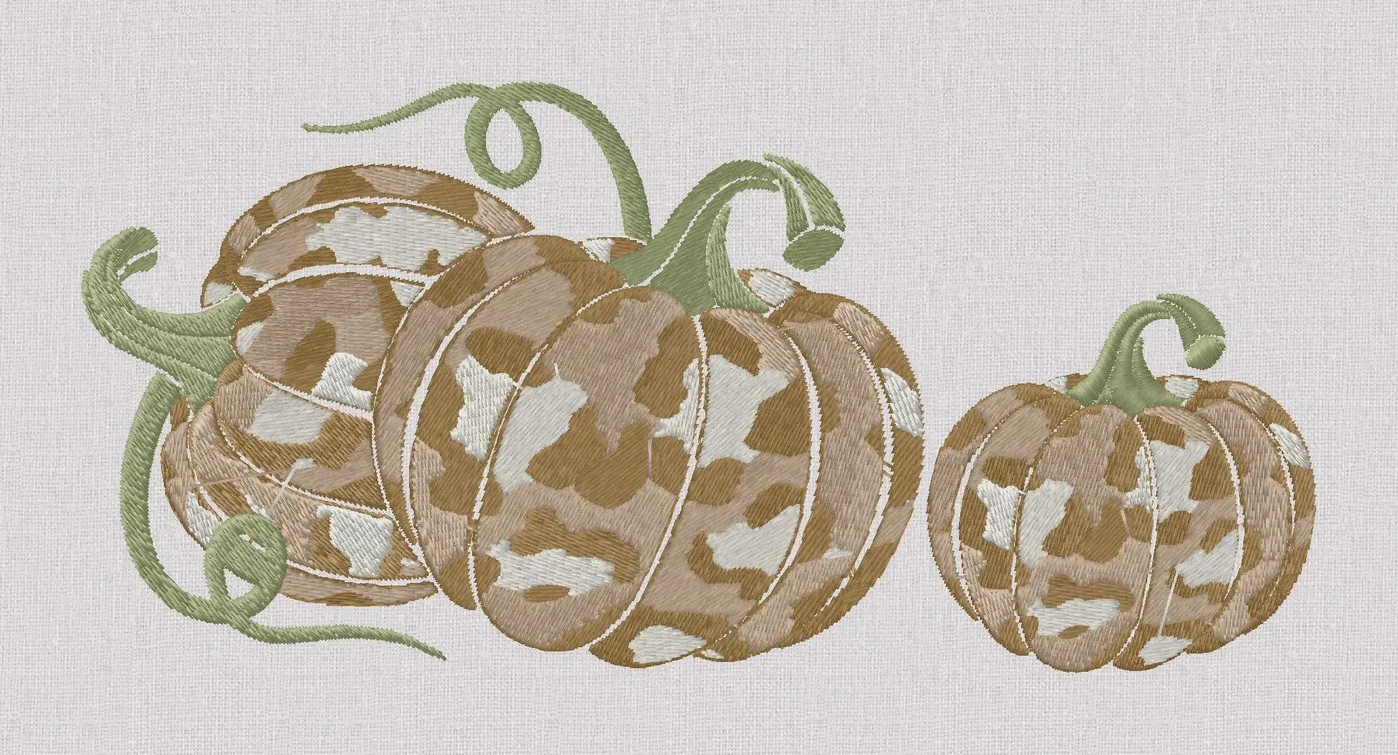 Leopard Pumpkin Patches 2 Sizes Embroidery File 10 Stitch Formats Fall Animal Print Design