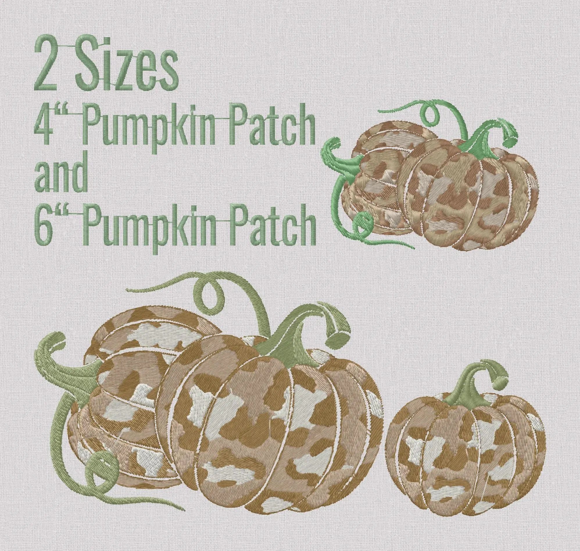 Leopard Pumpkin Patches 2 Sizes Embroidery File 10 Stitch Formats Fall Animal Print Design