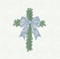 Cross Topiary with Chinoiserie Bow Embroidery Design: 9 Stitch Files, Instant Download