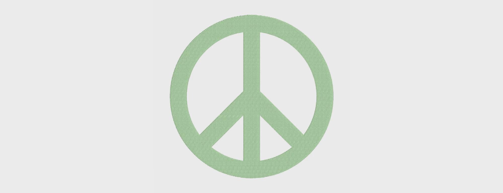 Peace Sign Embroidery File 13 Instant Downloads