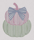 Striped Pumpkin Stack Embroidery File: Grandmillennial Fall Design (10 Formats)