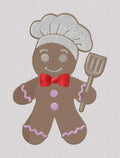 Gingerbread Cook Cookie Fall Christmas Embroidery Design Files 10 Formats for Instant Download