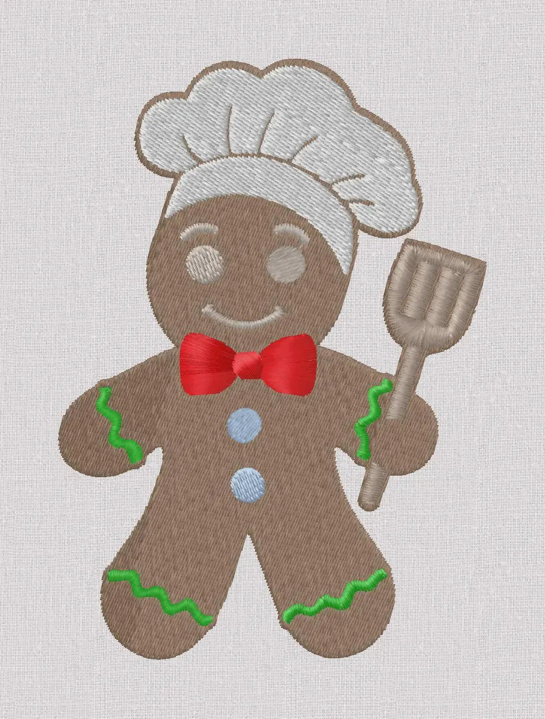 Gingerbread Cook Cookie Fall Christmas Embroidery Design Files 10 Formats for Instant Download