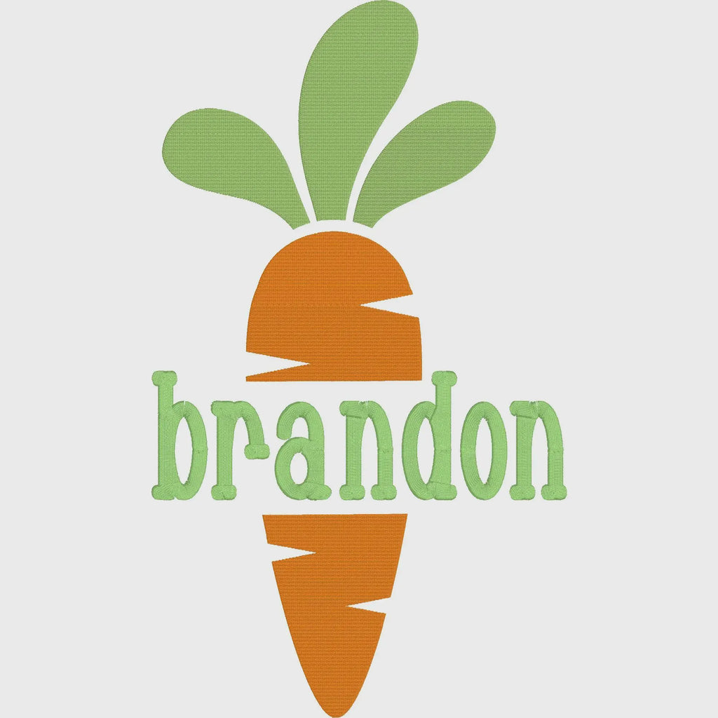 Carrot Fill & Appliqué Embroidery 3 Design Bundle: 3 Sizes (Digital Download)