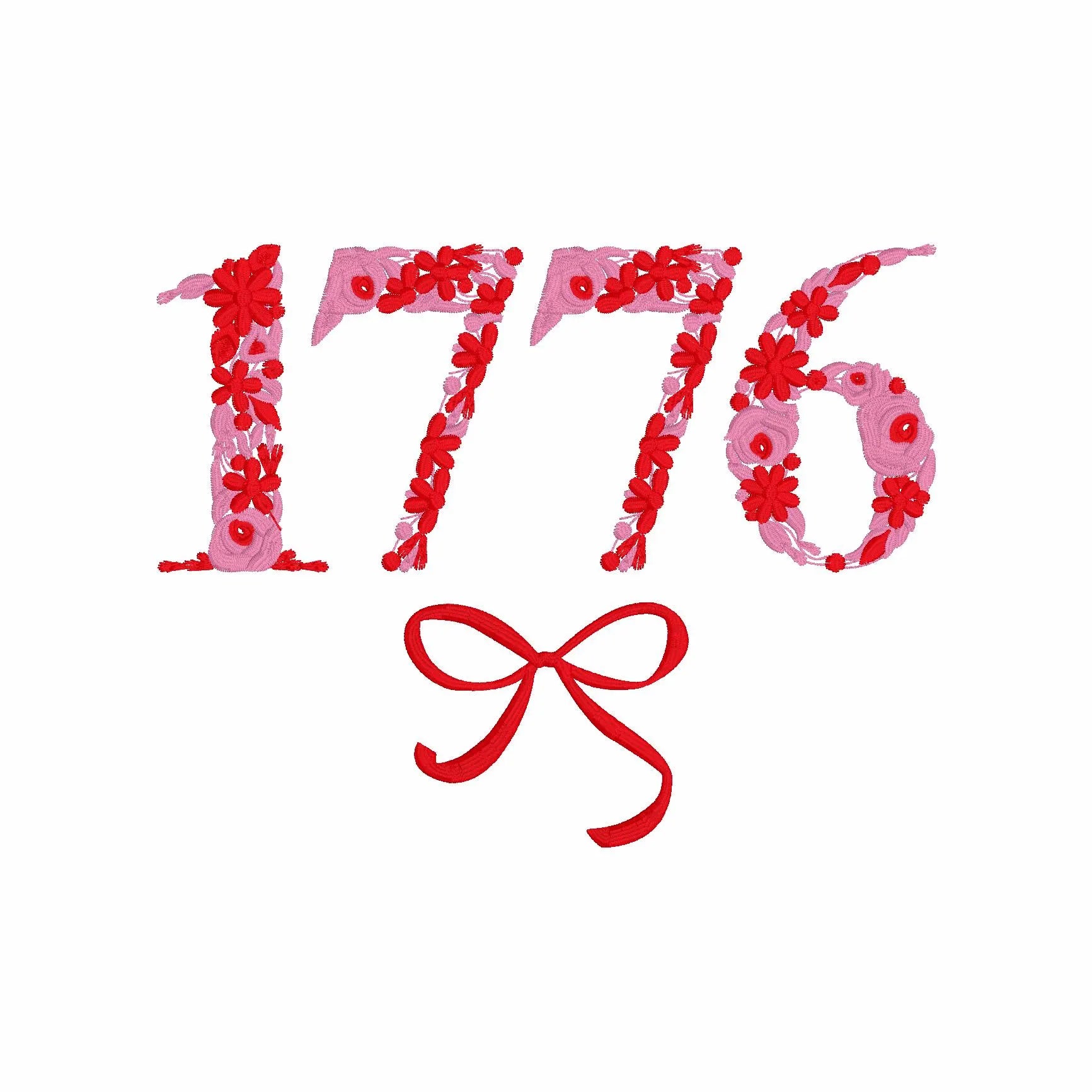 Stars and Stripes Flag Monogram Embroidery Font (.dst Format, 3 Sizes