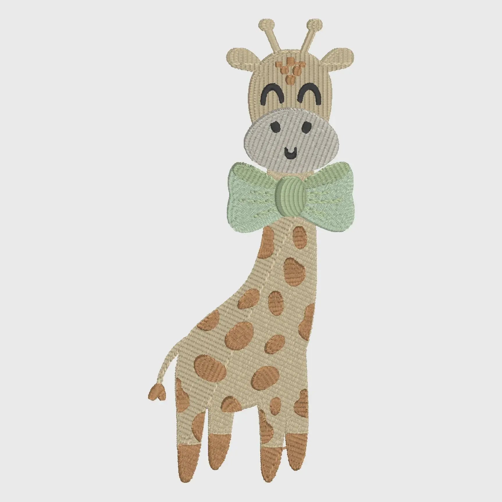 Baby Giraffe Embroidery Design: 4 inch, 9 Formats (Digital Download)