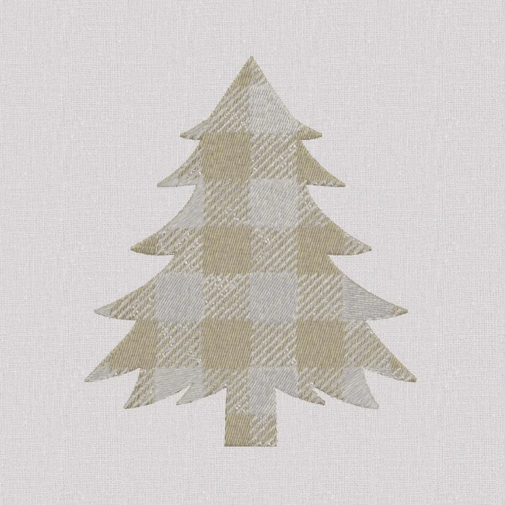 Buffalo Plaid Christmas Tree Embroidery File: 10 Formats, 4-inch (Instant Download)