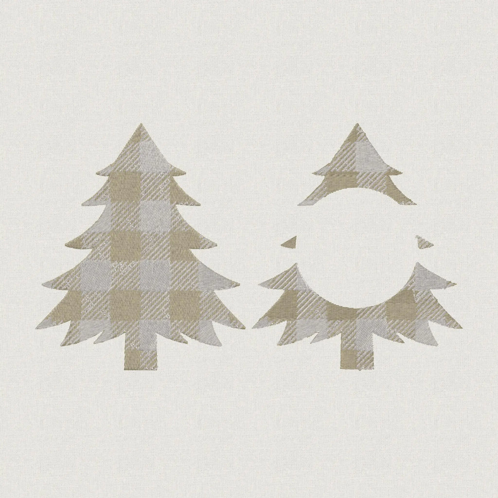 Buffalo Plaid Christmas Tree Embroidery File: 10 Formats, 4-inch (Instant Download)