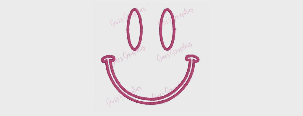 Smiley Face Embroidery File Bundle - Editable Sizing, 20 Instant Downloads