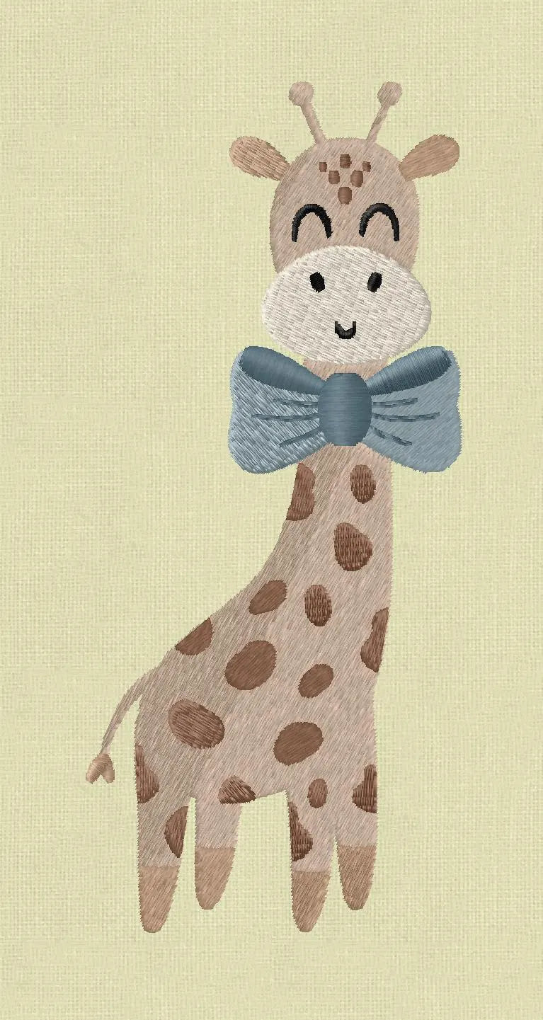 Baby Giraffe Embroidery Design: 4 inch, 9 Formats (Digital Download)