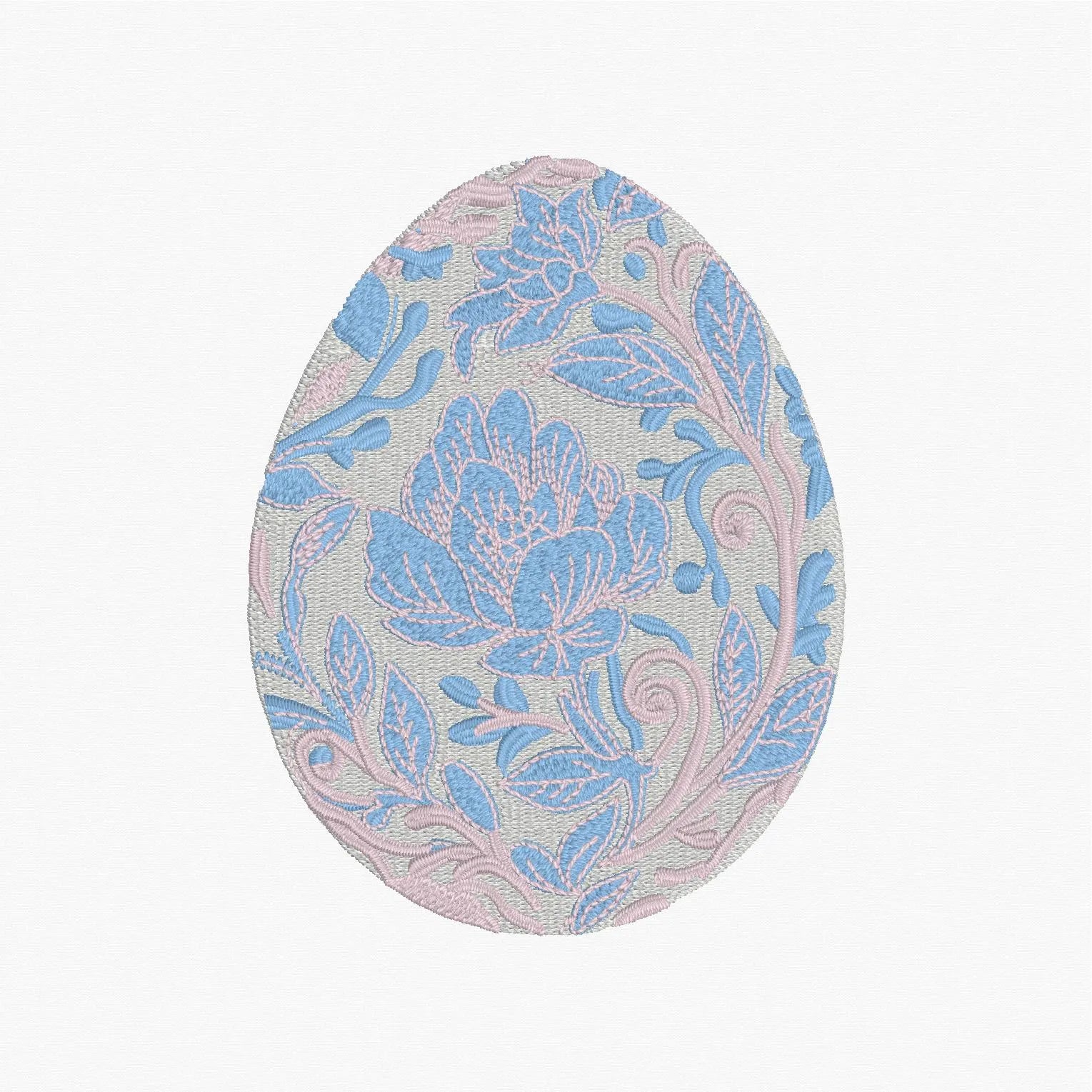 Chinoiserie Easter Egg Embroidery Design: Instant Download (9 Formats)