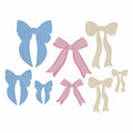 Coquette Bow Embroidery Design: Monogram Toppers Bundle (10 Sew Formats, Instant Download)