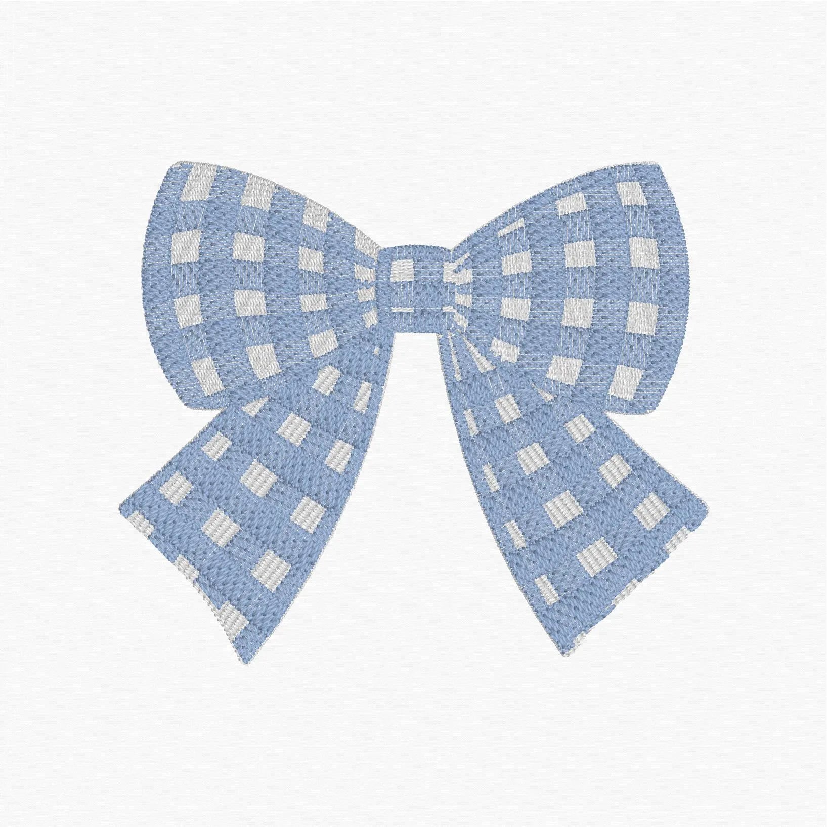 Gingham Coquette Bow Embroidery Design: fits in 4x4 Hoop, 10 Stitch Formats