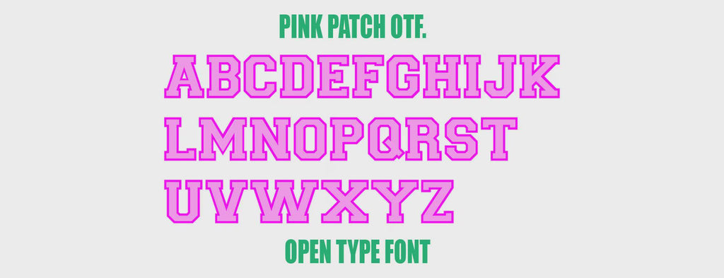 Shadow Patch Font Pink Patch .Otf Bundle + Bonus Coffee Cup Monogram Frame