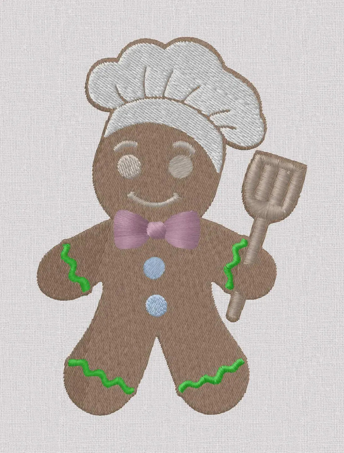 Gingerbread Cook Cookie Fall Christmas Embroidery Design Files 10 Formats for Instant Download