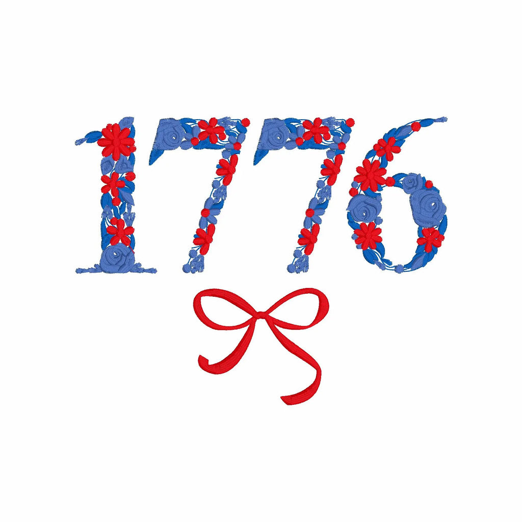 Stars and Stripes Flag Monogram Embroidery Font (.dst Format, 3 Sizes
