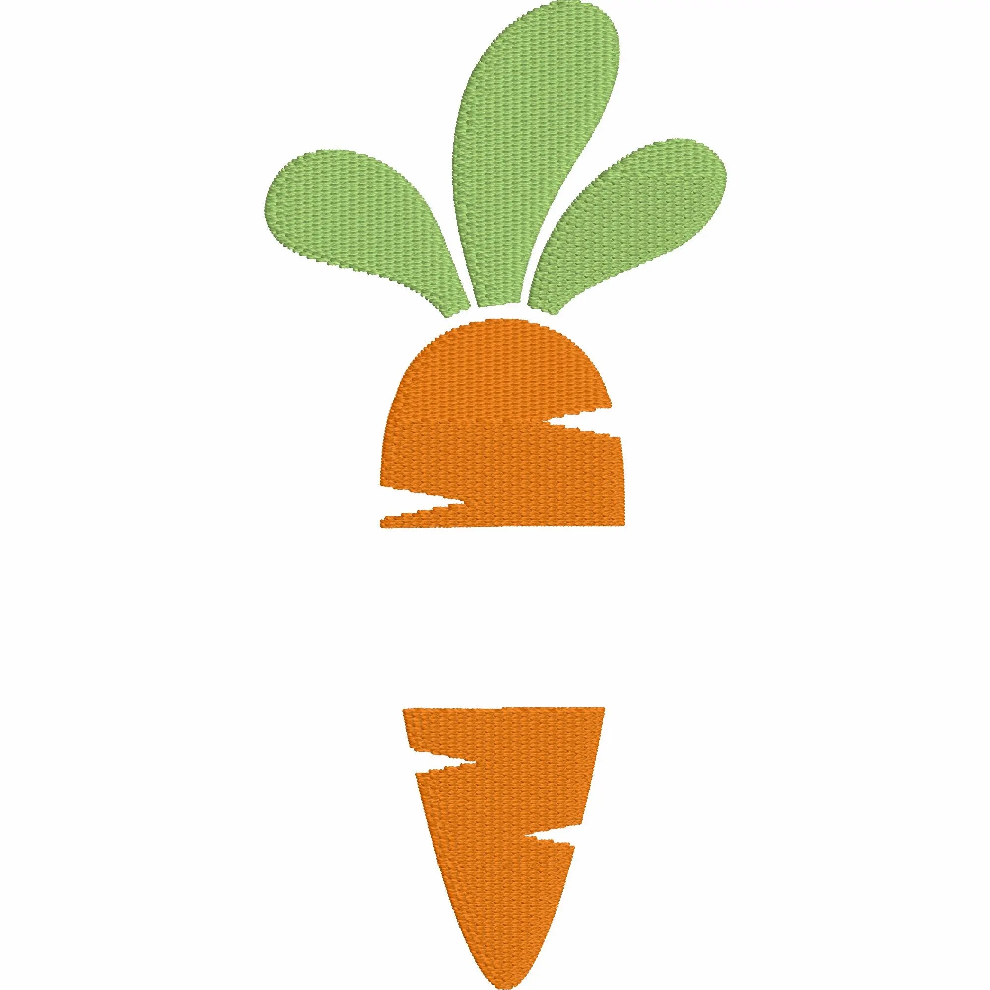 Carrot Fill & Appliqué Embroidery 3 Design Bundle: 3 Sizes (Digital Download)