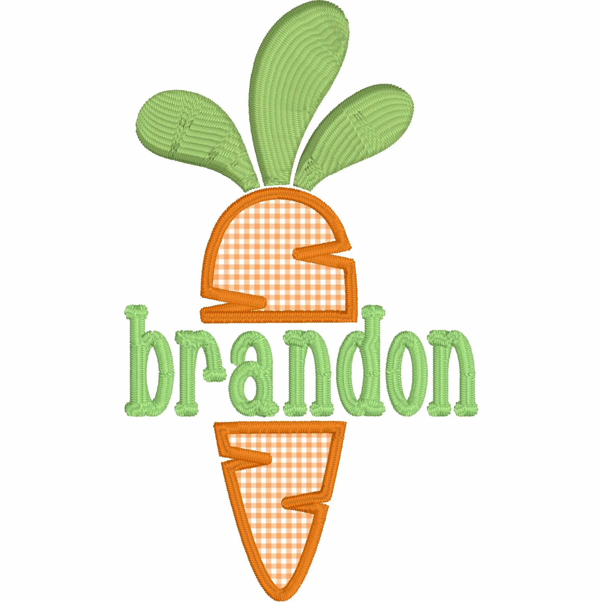 Carrot Fill & Appliqué Embroidery 3 Design Bundle: 3 Sizes (Digital Download)
