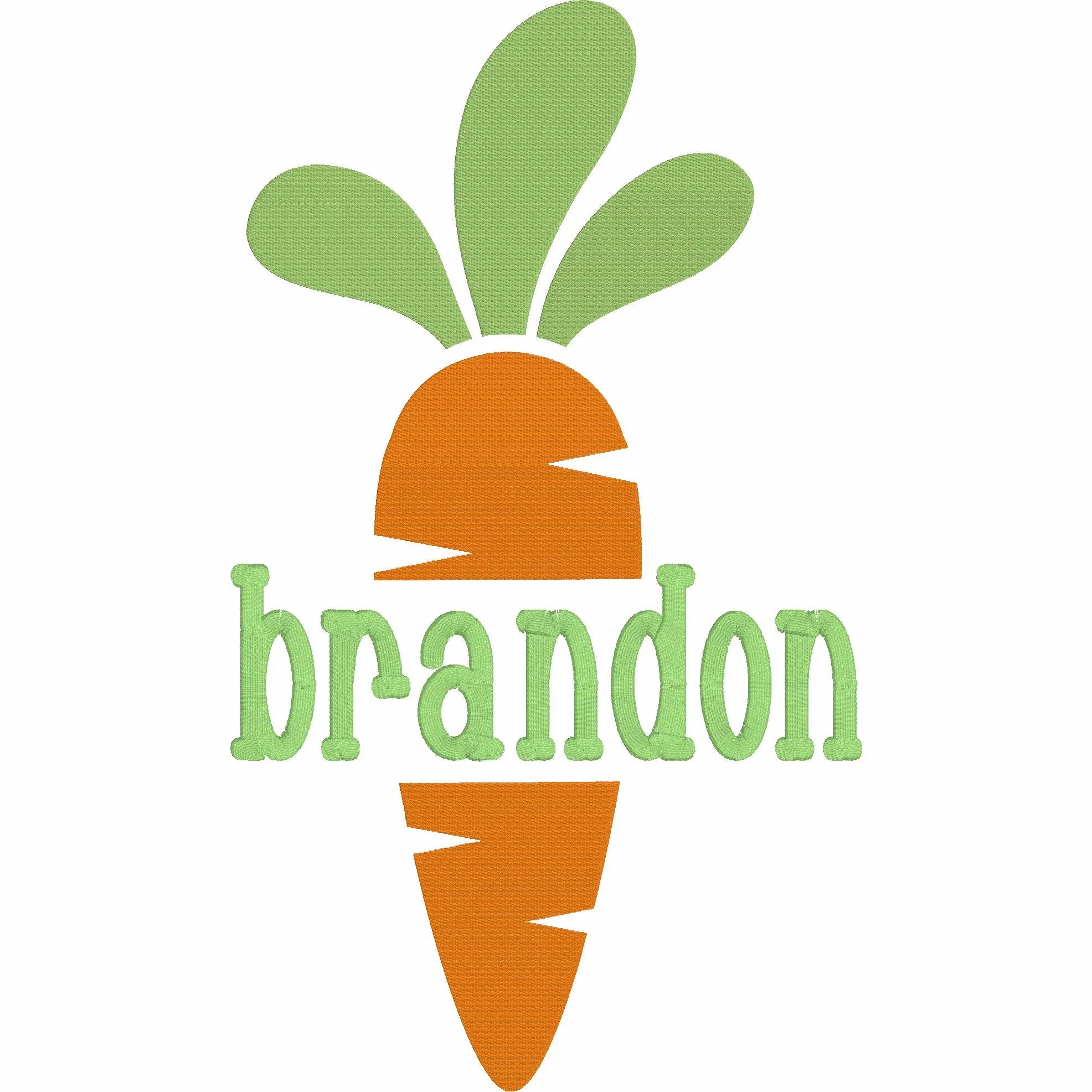 Carrot Fill & Appliqué Embroidery 3 Design Bundle: 3 Sizes (Digital Download)