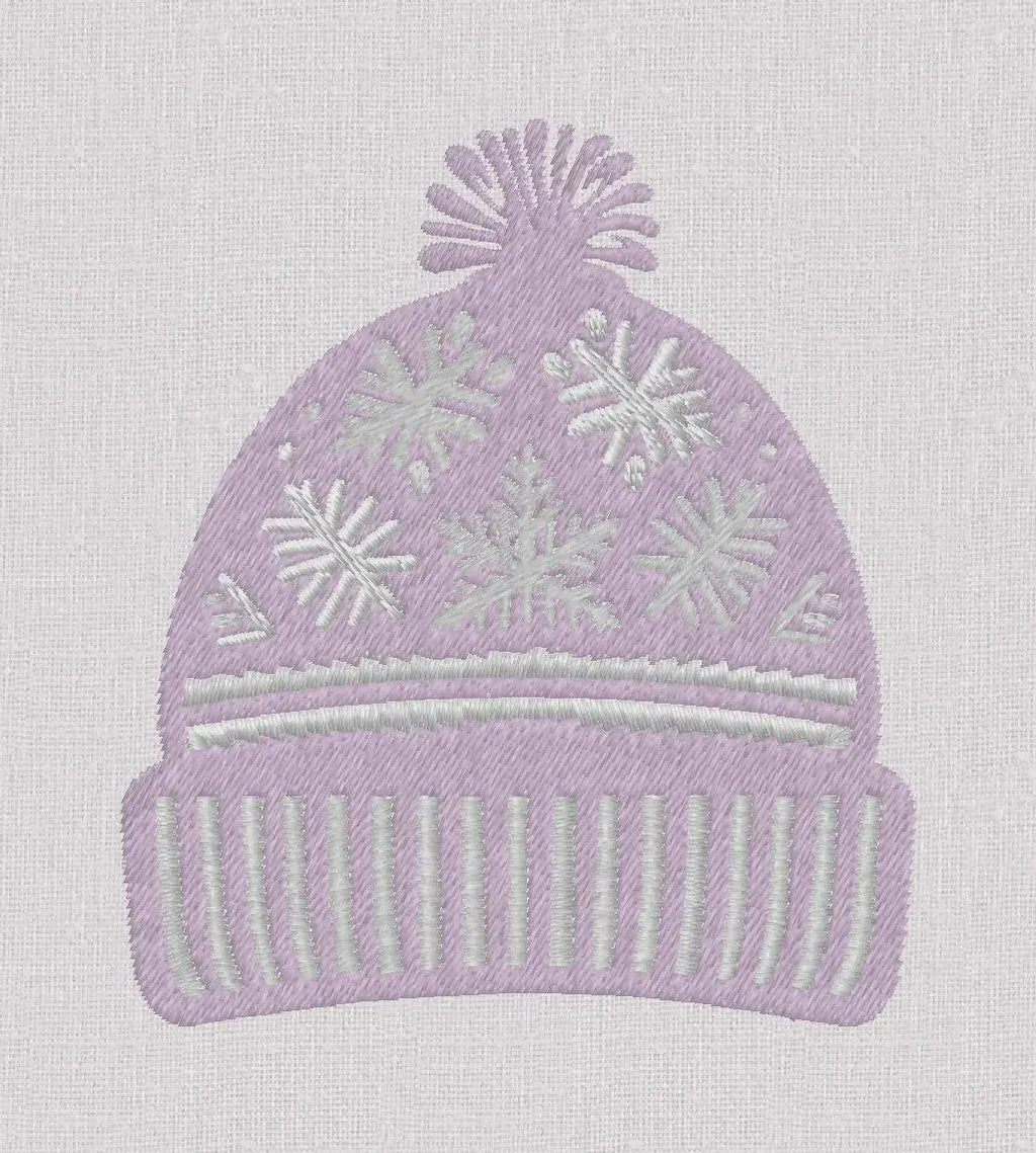 Fair Isle Beanie Embroidery Design: Monogram Topper (10 Stitch File Formats, Digital Download)