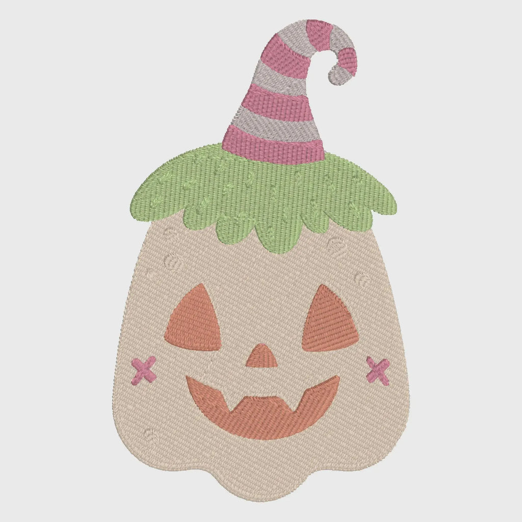 Silly Pumpkin Embroidery Design: Halloween Fall Stitch File (10 Formats)