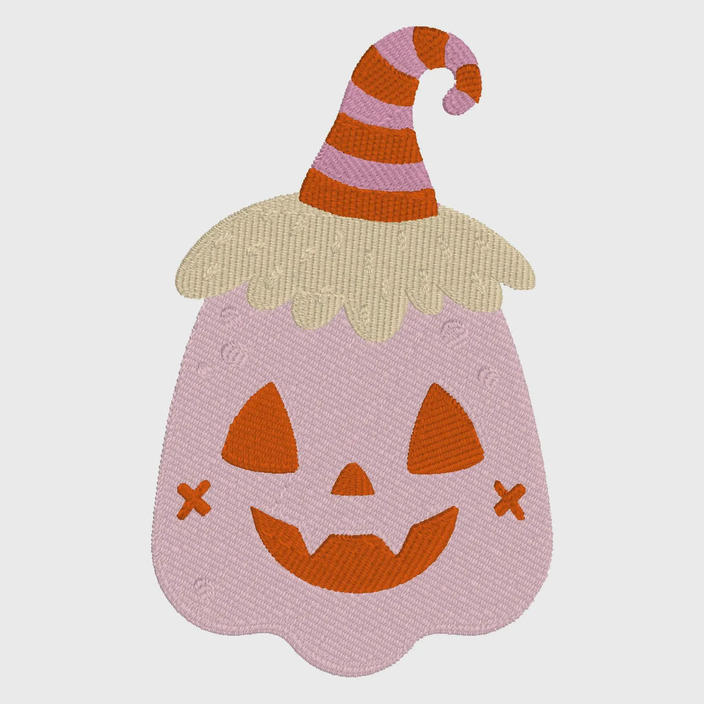 Silly Pumpkin Embroidery Design: Halloween Fall Stitch File (10 Formats)