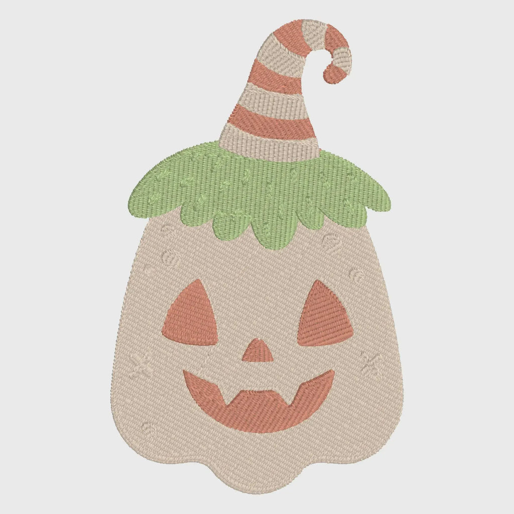 Silly Pumpkin Embroidery Design: Halloween Fall Stitch File (10 Formats)