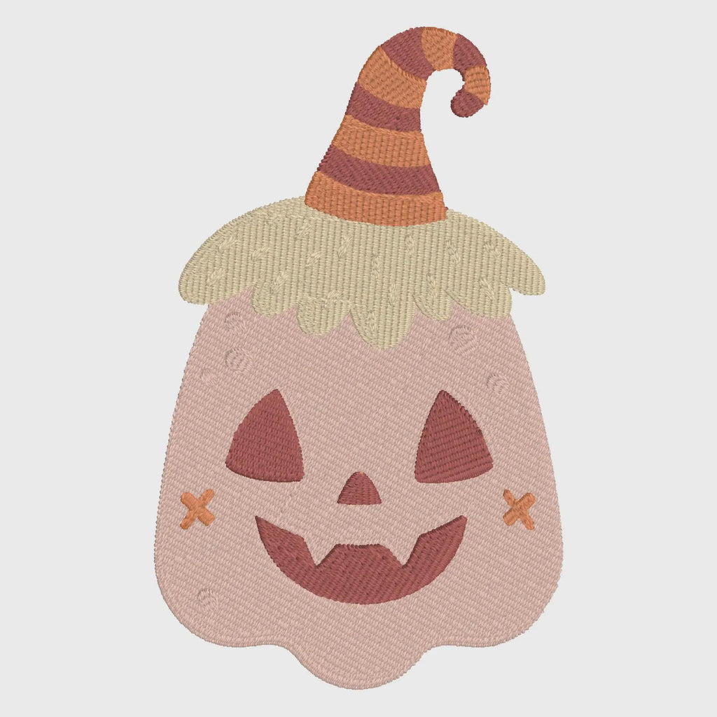 Silly Pumpkin Embroidery Design: Halloween Fall Stitch File (10 Formats)