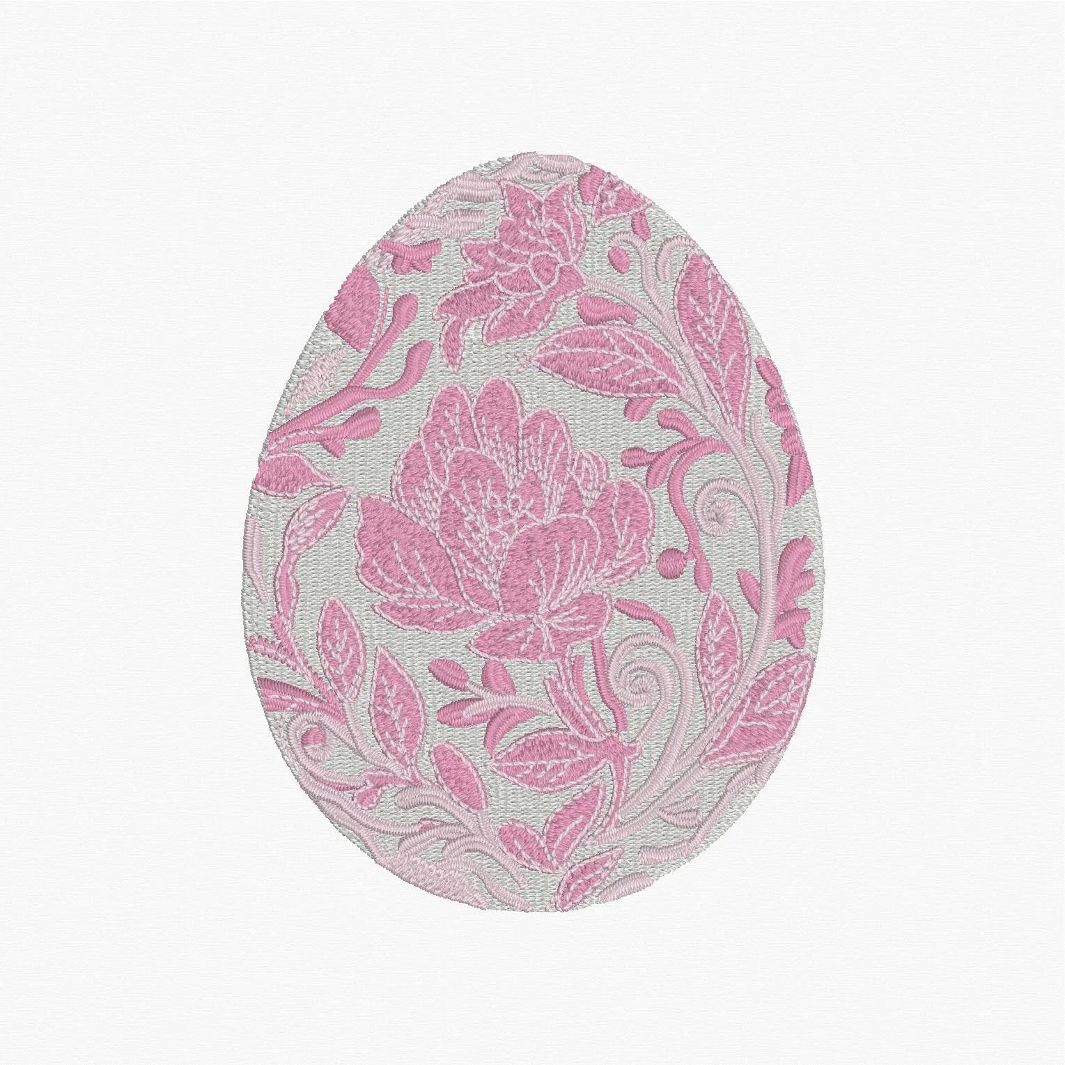 Chinoiserie Easter Egg Embroidery Design: Instant Download (9 Formats)