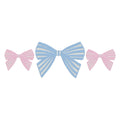 Striped Coquette Bow Embroidery Design: Preppy Stitch Files (7 & 9 inch)