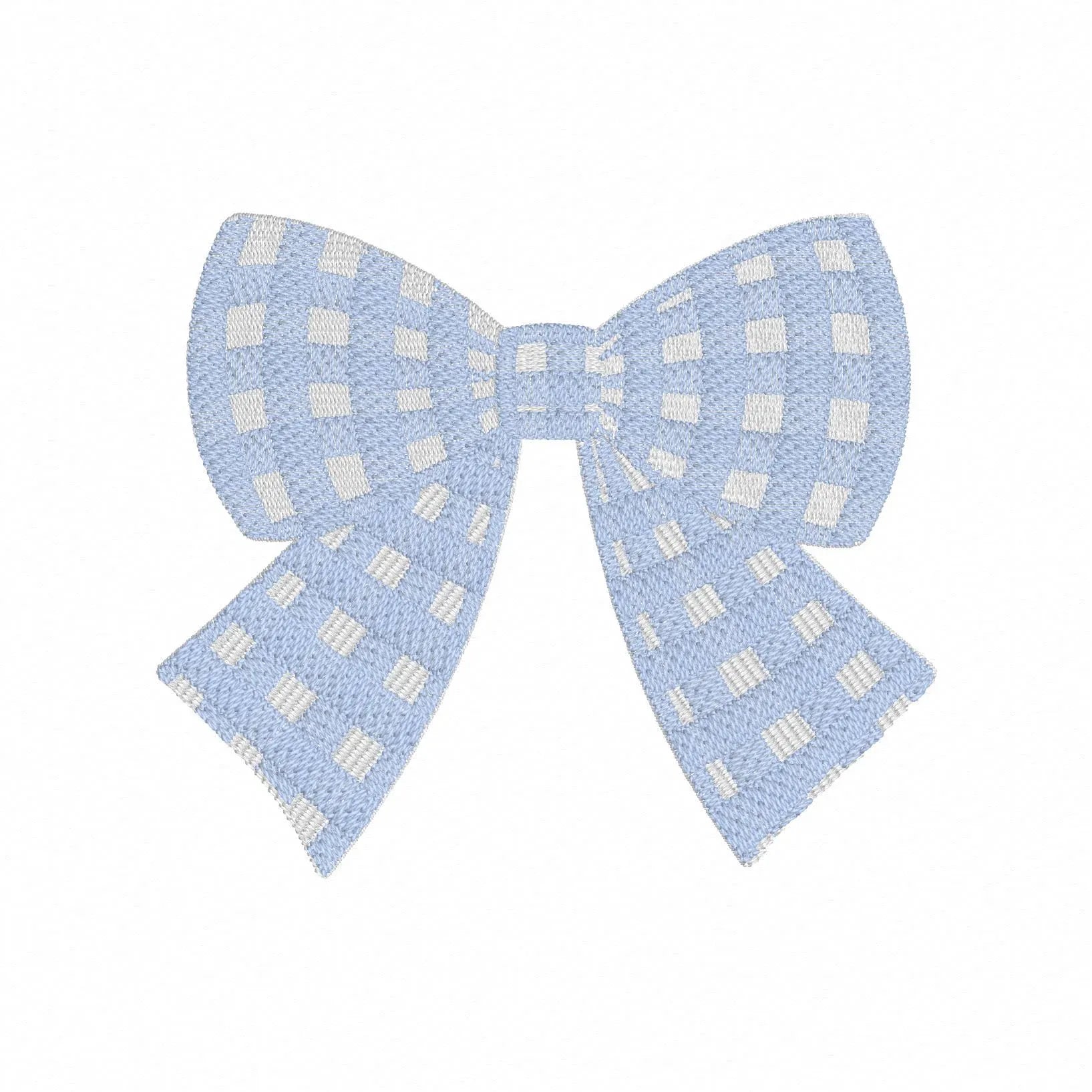 Gingham Coquette Bow Embroidery Design: fits in 4x4 Hoop, 10 Stitch Formats