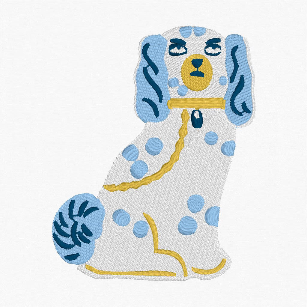 Staffordshire Spaniel Embroidery Design: fits in 4x4 Hoop, 9 Formats