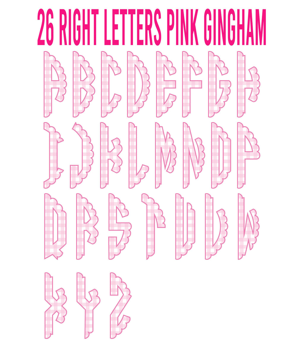 Patriotic Scallop Monogram PNG Font: Includes 76 Letters + 7 Designs