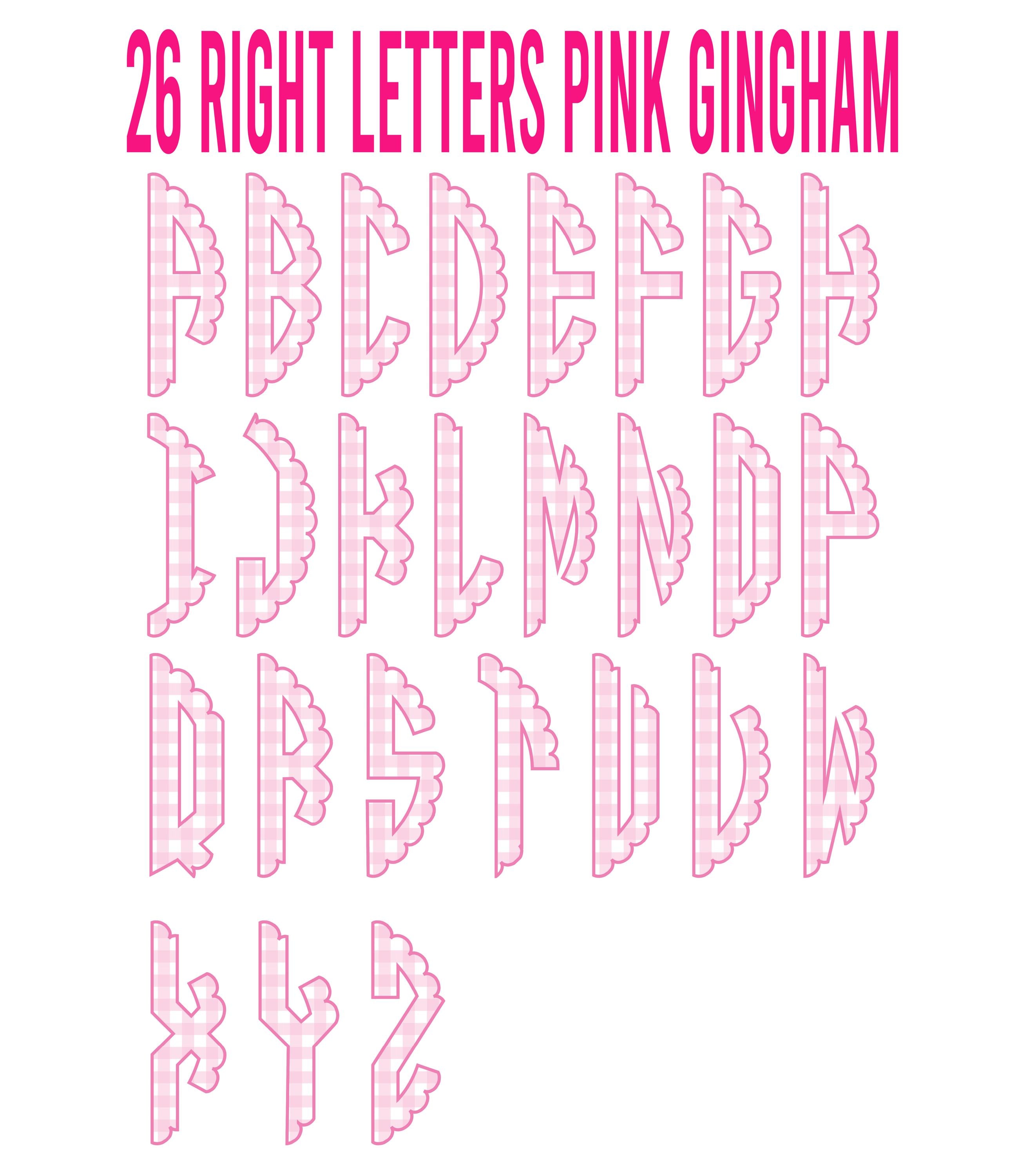 Patriotic Scallop Monogram PNG Font: Includes 76 Letters + 7 Designs