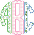 Grandmillennial Scallop Monogram .OTF and PNG Font: Includes 76 Letters + otf font pack