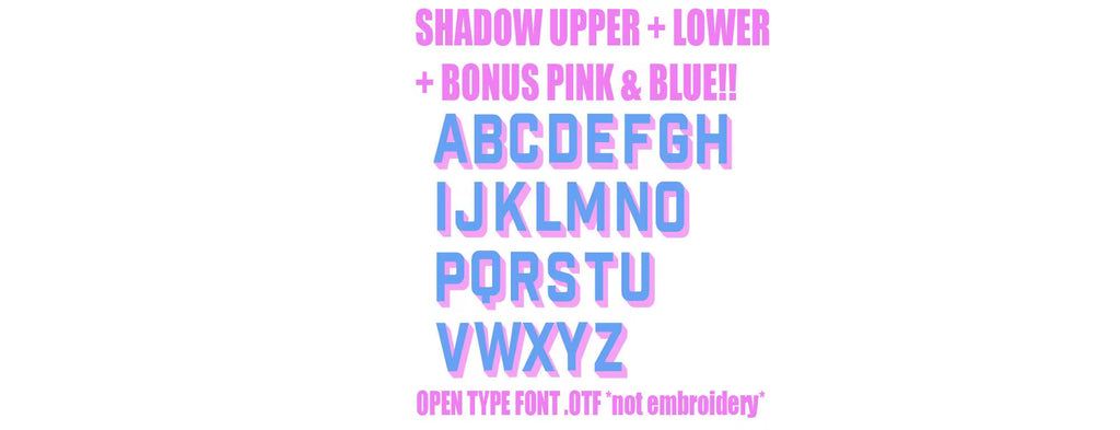 Shadow Font .OTF Bundle + Bonus 2 Tone Font