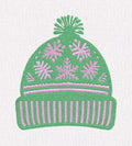 Fair Isle Beanie Embroidery Design: Monogram Topper (10 Stitch File Formats, Digital Download)