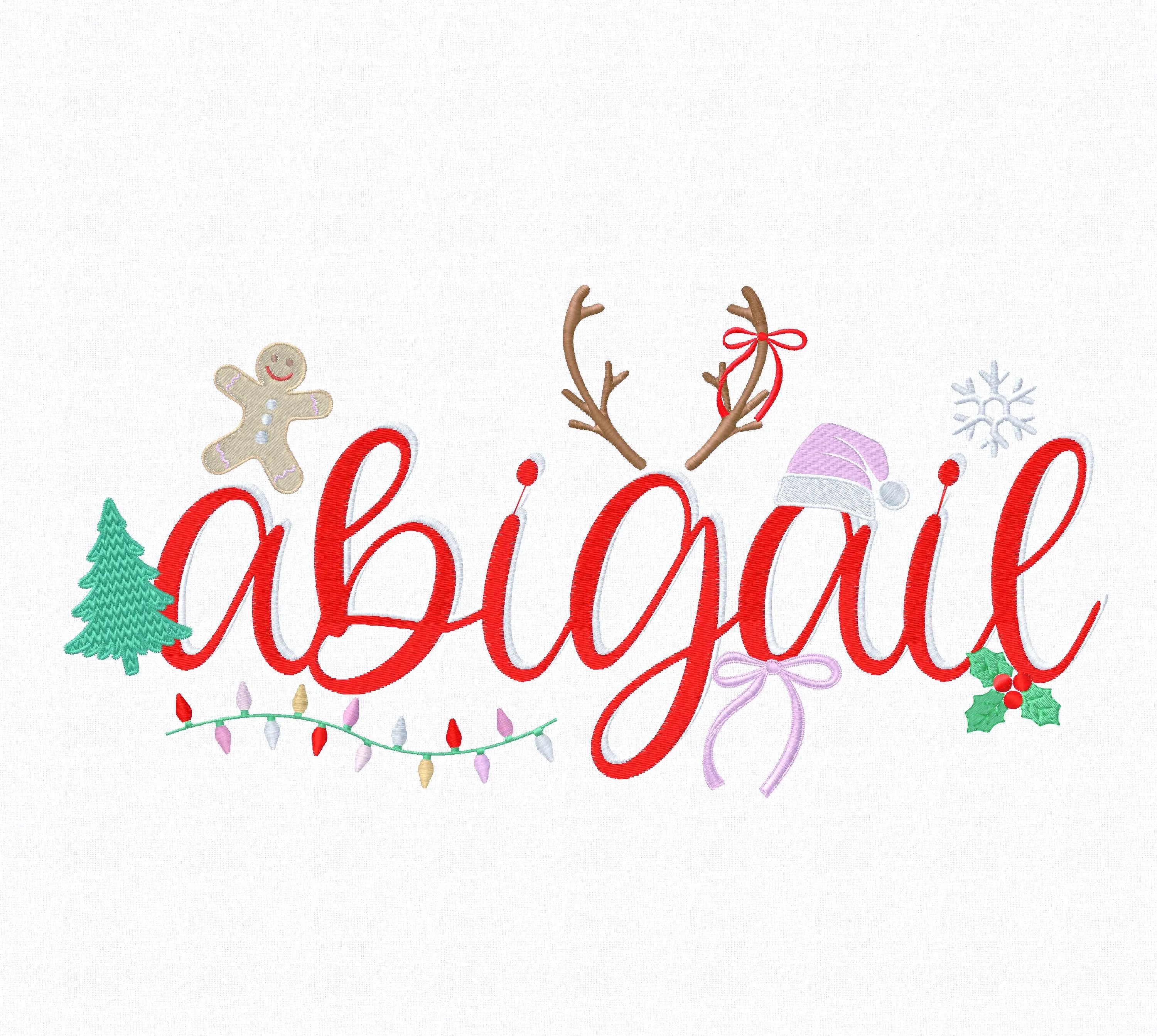 Christmas Minis Bundle: Create Your Own Christmas Name, 12 Designs (Tree, Hat, Bows, & More)