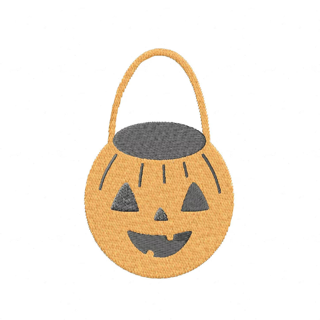 2 Sizes Jack-o'-Lantern Embroidery Design: Halloween Trick or Treat Bag