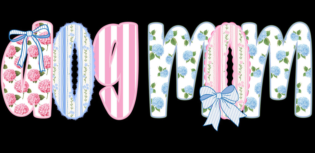 Dog Mom Preppy Digital Download for T-Shirt Transfer Design 300 ppi PNG File