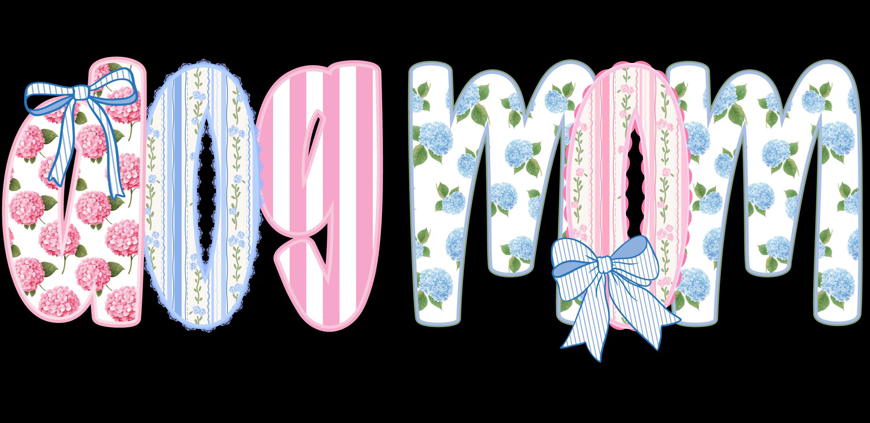 Dog Mom Preppy Digital Download for T-Shirt Transfer Design 300 ppi PNG File
