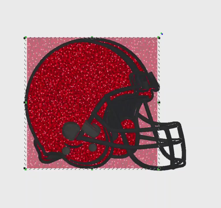 Football Helmet Applique Embroidery Design (10 Formats, 7 Inch, Bonus Gift)