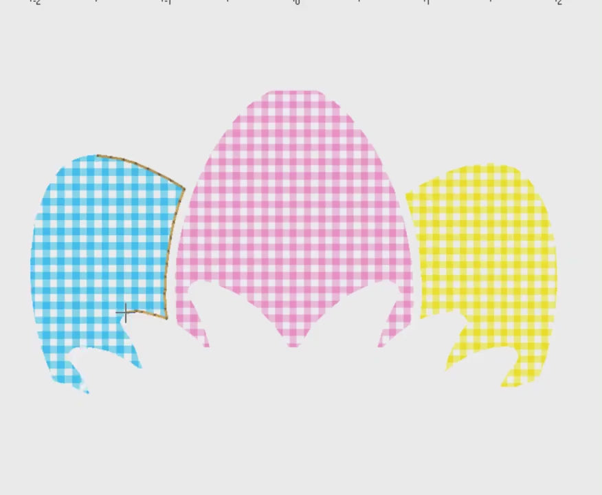 Easter Eggs & Grass Appliqué Embroidery Design (2 Sizes, Digital Download)